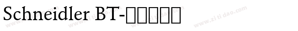 Schneidler BT字体转换